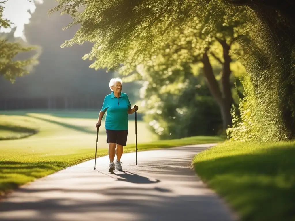 Persona mayor activa al aire libre: Salud mental en la tercera edad