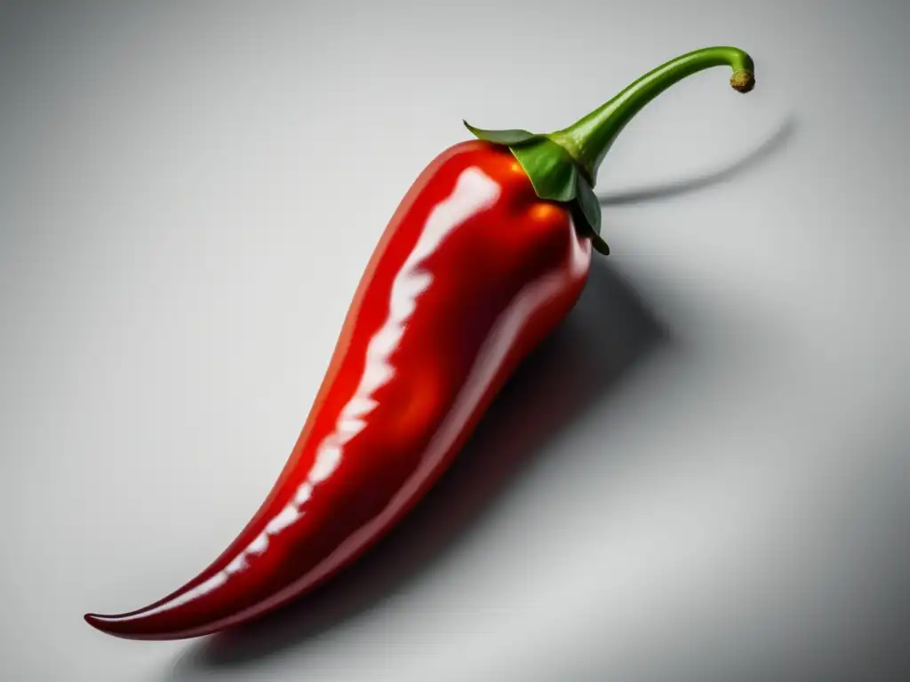 Chili rojo, picante y moderno, simbolizando beneficios en el estado de ánimo