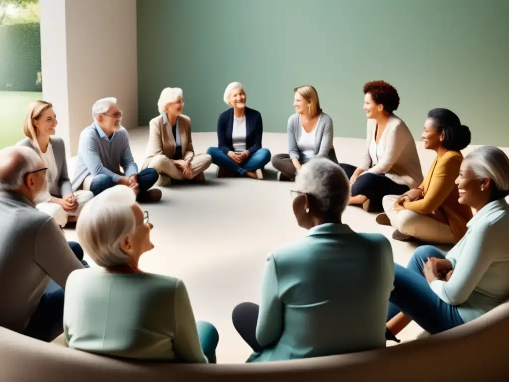 Adolescentes en círculo, conversando y mostrando empatía y respeto