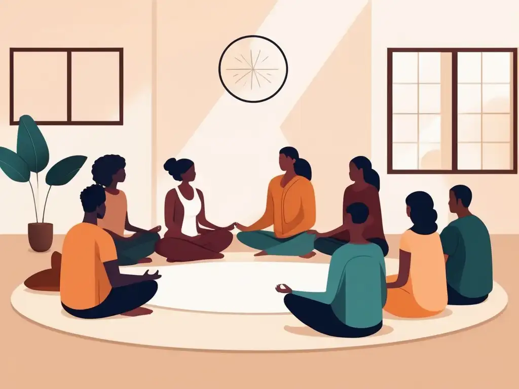 Niños practicando mindfulness en un aula serena - Beneficios del mindfulness en niños