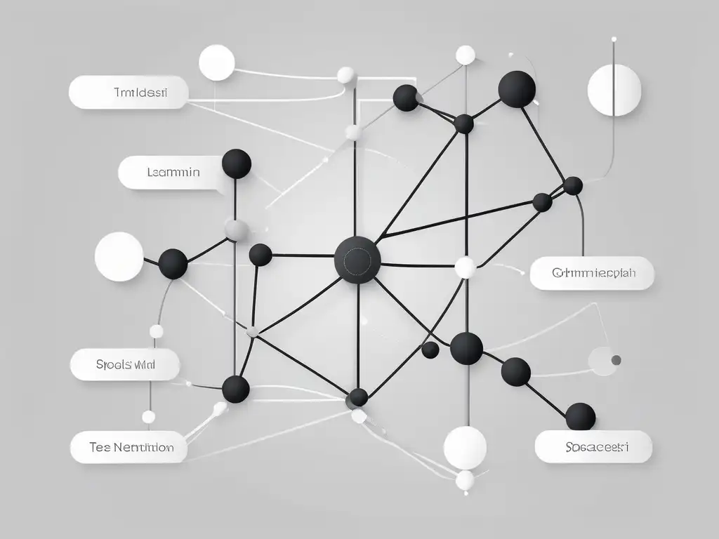 Diagrama de red neuronal con técnicas de estudio basadas en neurociencia