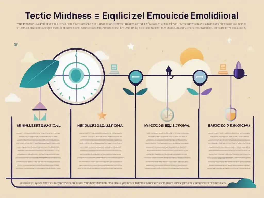 Técnicas aprendizaje equilibrio emocional, persona practicando mindfulness en ambiente tranquilo y minimalista