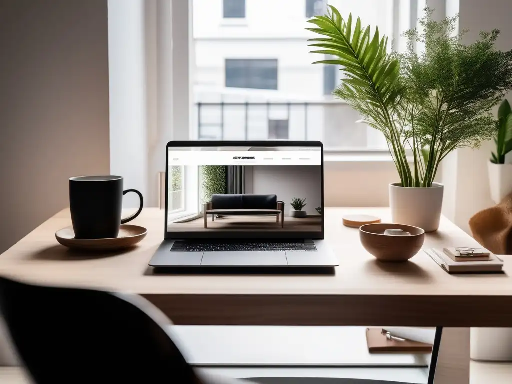 Espacio de trabajo minimalista y sereno con luz natural - Técnicas de empoderamiento para manejar el estrés