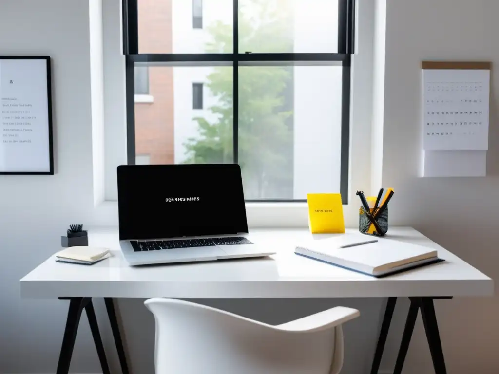 Espacio de estudio organizado y minimalista - Neurociencia para mejorar el aprendizaje