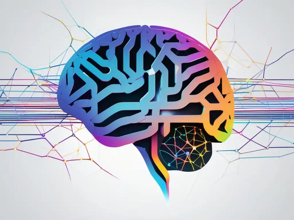 Representación estilizada del cerebro: neuroplasticidad y aprendizaje