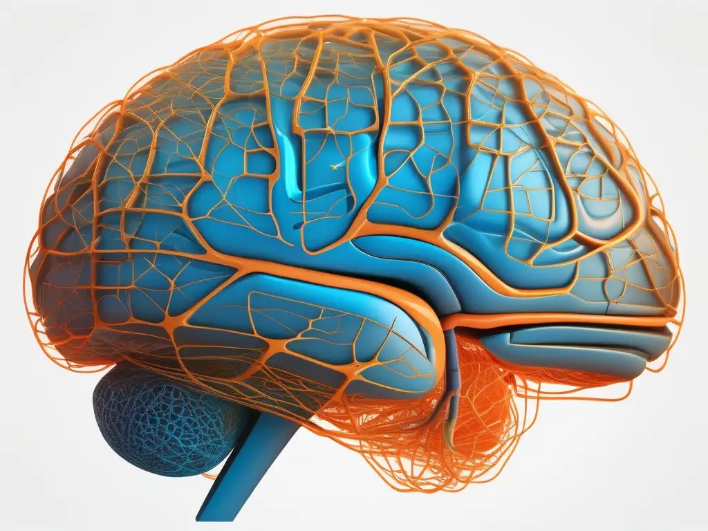 Importancia de la neuropsicología en el bienestar: Imagen detallada del cerebro humano, resaltando su complejidad y belleza