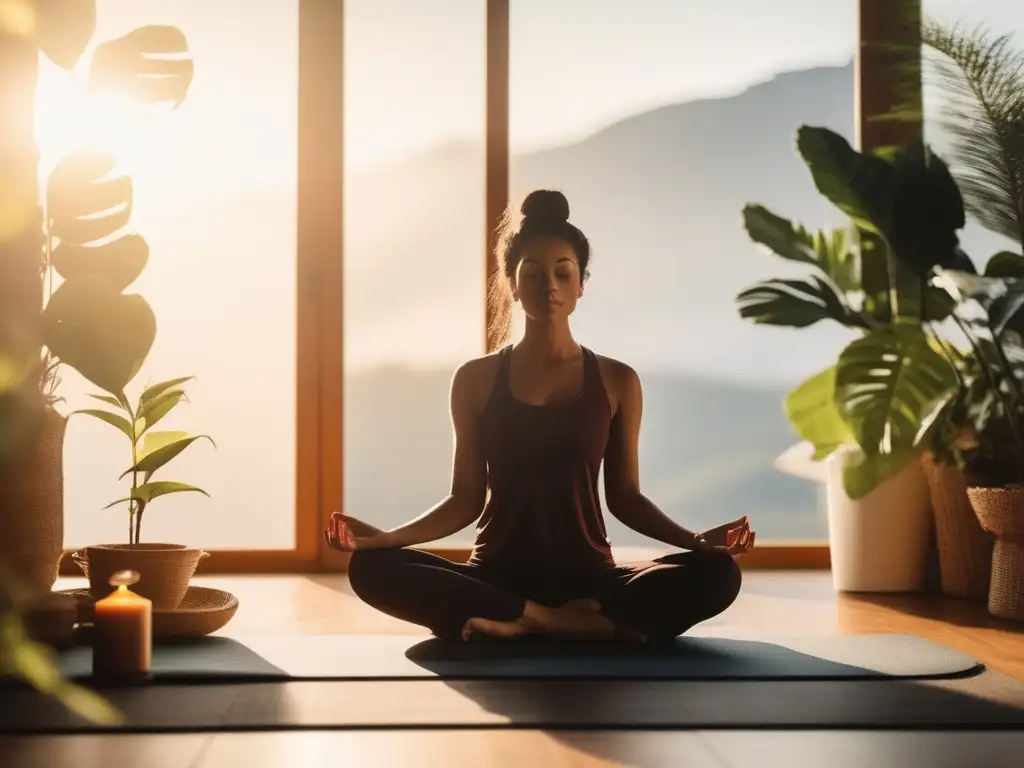 Beneficios del Mindfulness para perder peso en una imagen de serenidad y paz