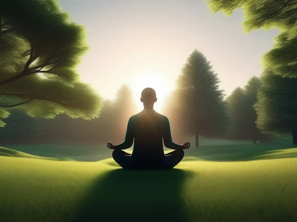 Imagen de meditación en la naturaleza para armonía mental