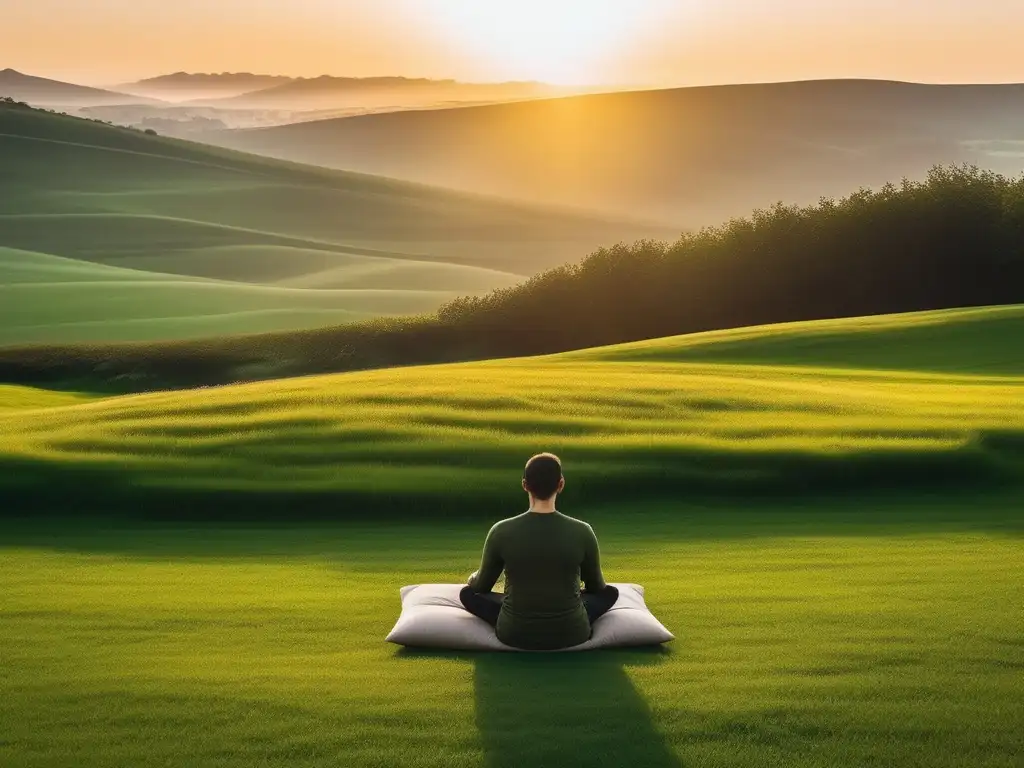 Imagen de meditación en naturaleza para mejorar la salud mental