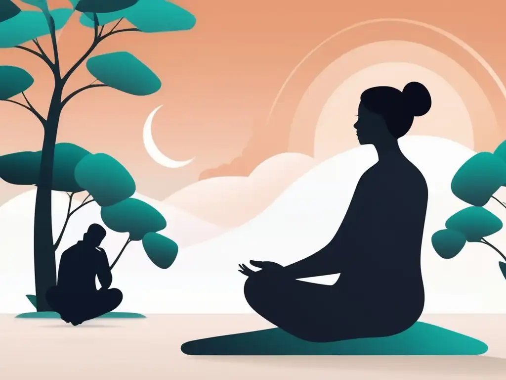 Beneficios de la meditación del vacío: Espacio minimalista y sereno que promueve la calma y la paz, respetando límites y buscando guía profesional