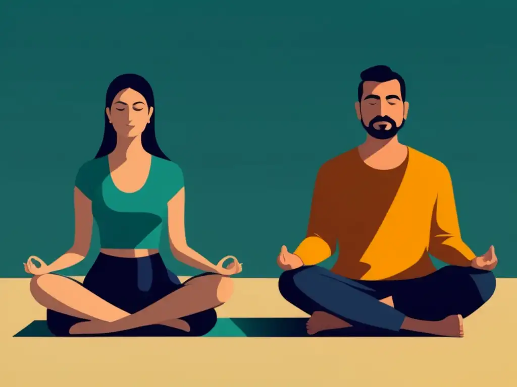 Beneficios de la meditación en relaciones interpersonales: parejas en meditación, armonía y tranquilidad