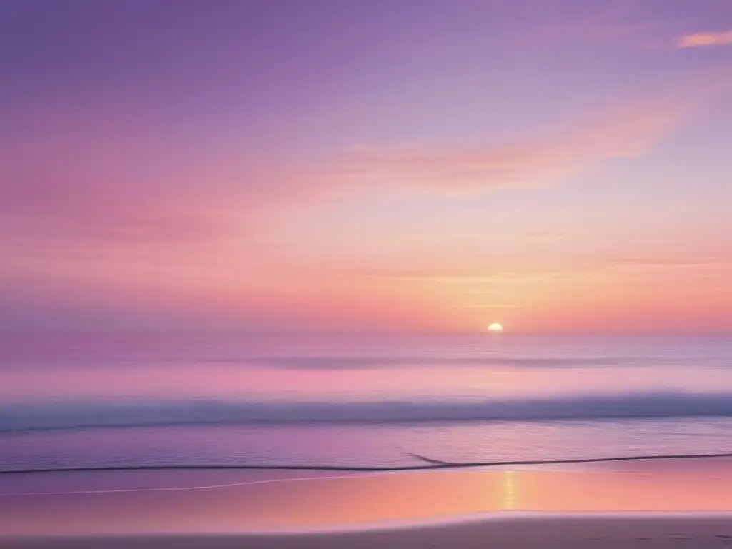 Playa serena al amanecer, equilibrio emocional con neuropsicología