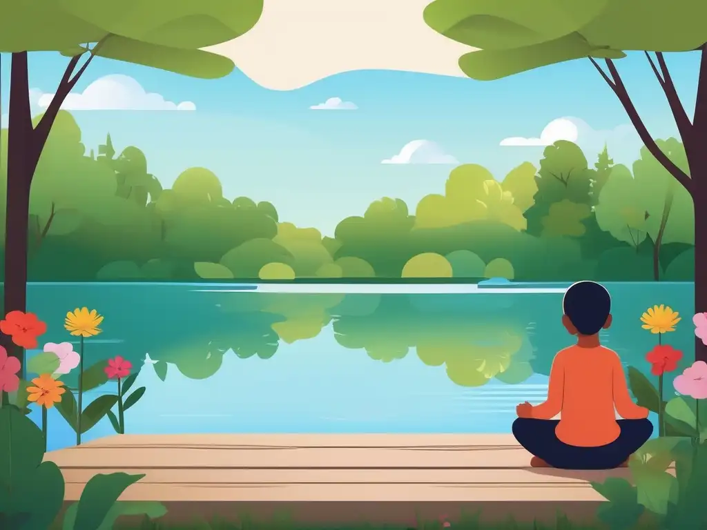 Niño practicando mindfulness, beneficios emocionales y tranquilidad