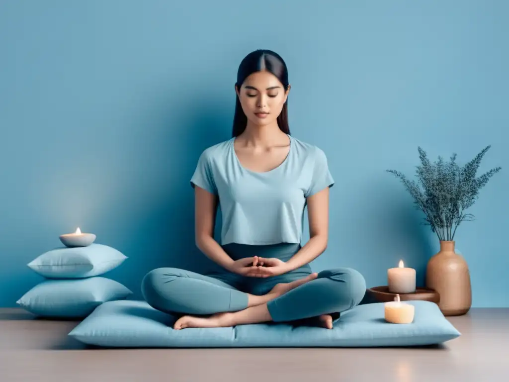 Escena serena de mindfulness: Técnicas de mindfulness para tranquilidad mental