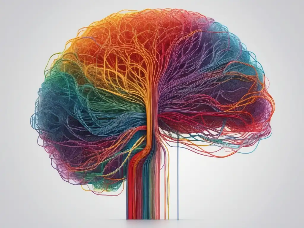 Tratamiento adicciones salud mental: Imagen abstracta 8k que representa la conexión entre adicciones y salud mental