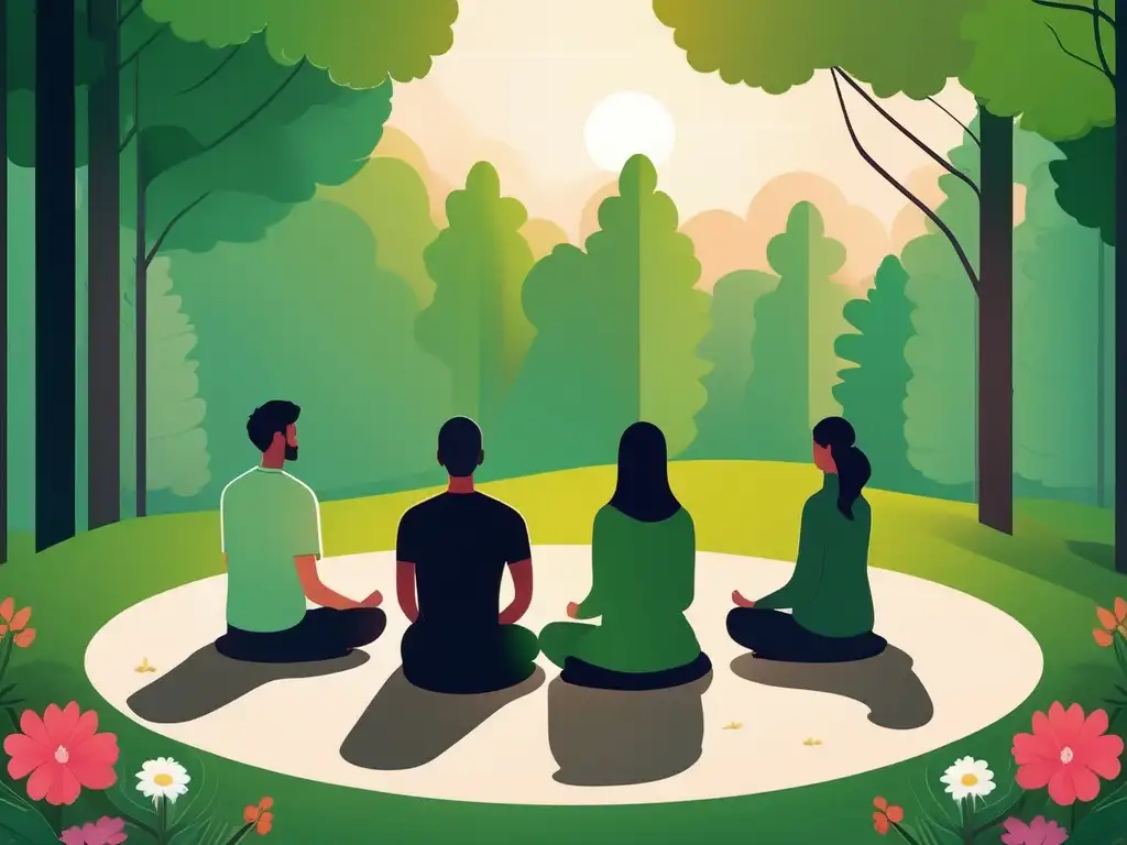 Niños practicando mindfulness en la naturaleza: Beneficios del mindfulness para niños