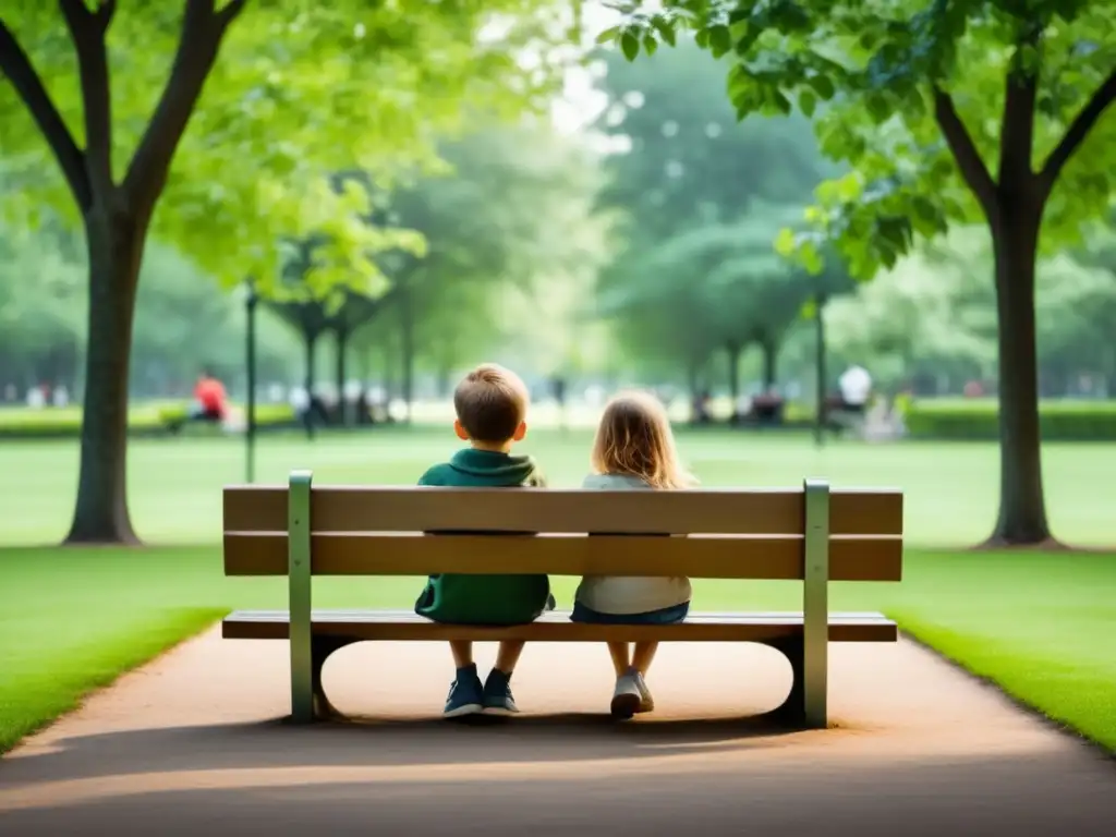 Consejos para niños en divorcio: tristeza y reflexión en parque