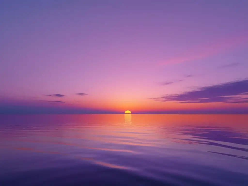 Imagen: Sereno atardecer sobre un océano, representando la Neuropsicología para manejo del estrés