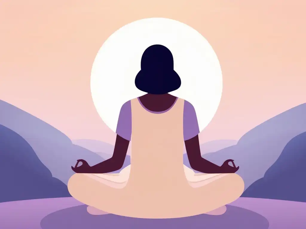 Mindfulness y equilibrio emocional en imagen de meditación