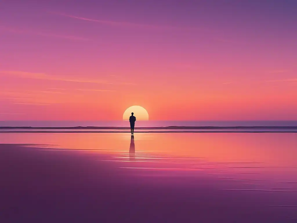 Playa serena al atardecer: beneficios suplementos alimenticios para el estado de ánimo