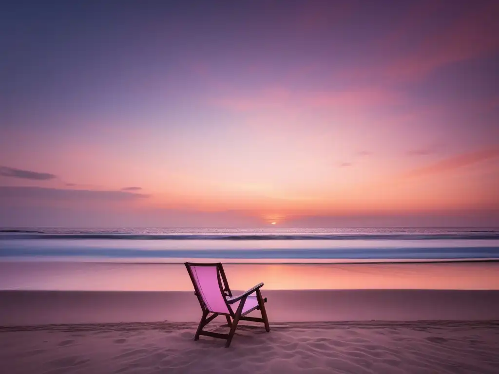 Playa tranquila al atardecer: Técnicas de manejo del estrés para emprendedores