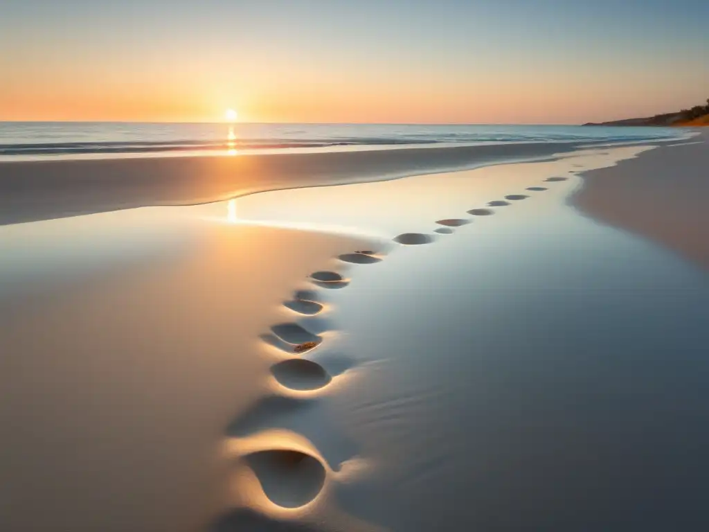 Playa tranquila al atardecer, señales de alerta estrés y ansiedad