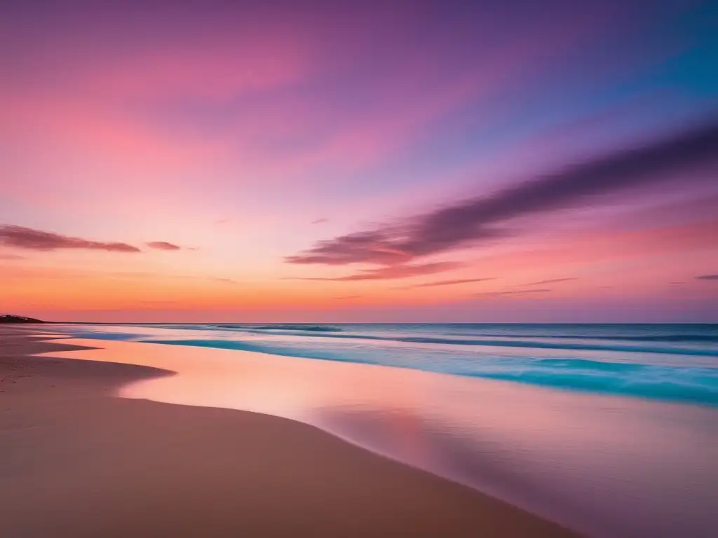 Técnicas de PNL para potenciar autoestima en una playa al atardecer