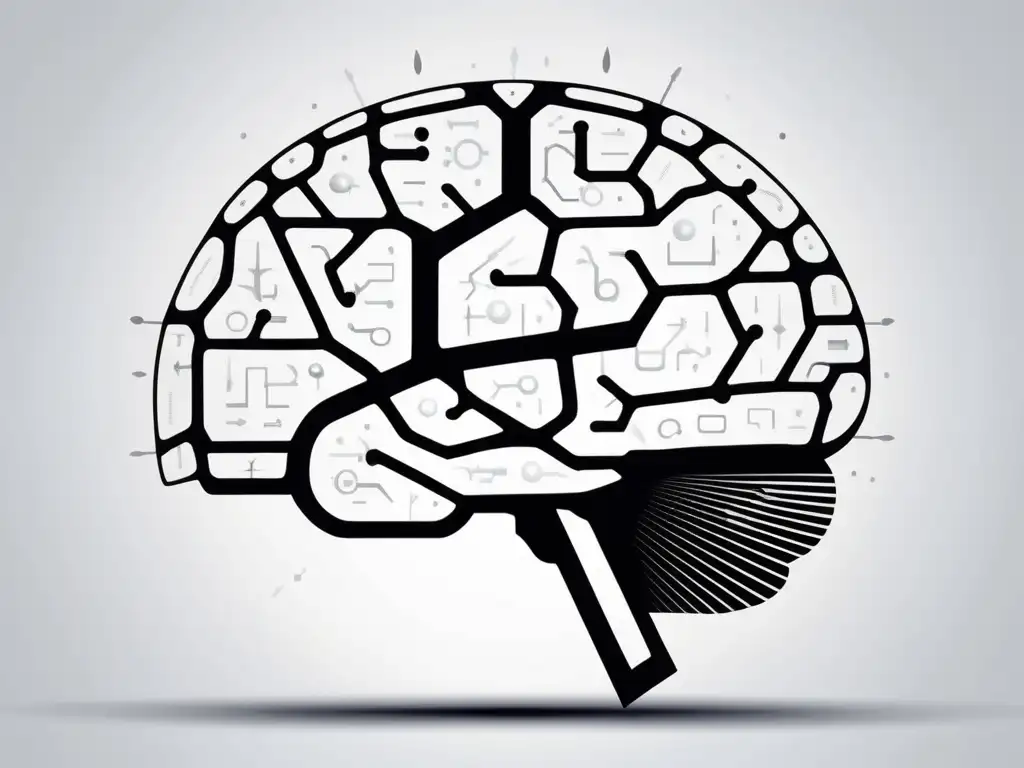 Ilustración minimalista y moderna del cerebro resaltando técnicas de estudio basadas en neurociencia para mejorar el rendimiento