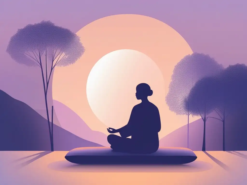 Persona en meditación, equilibrio emocional -