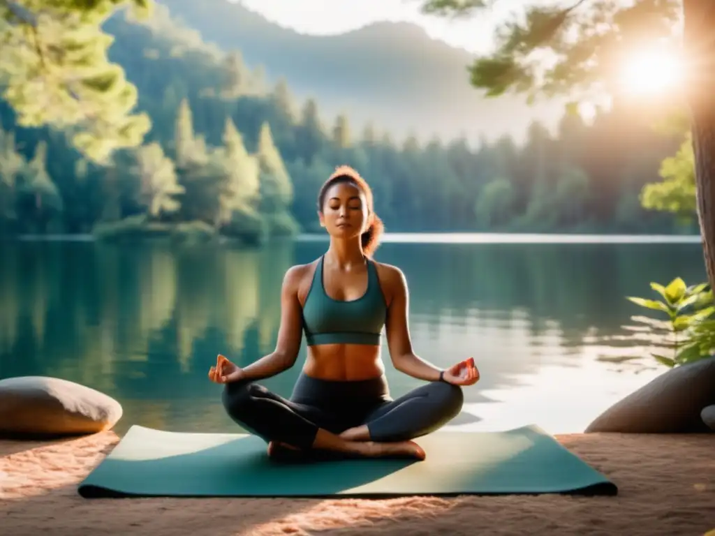 Persona meditando en entorno tranquilo para técnicas efectivas de manejo de estrés laboral