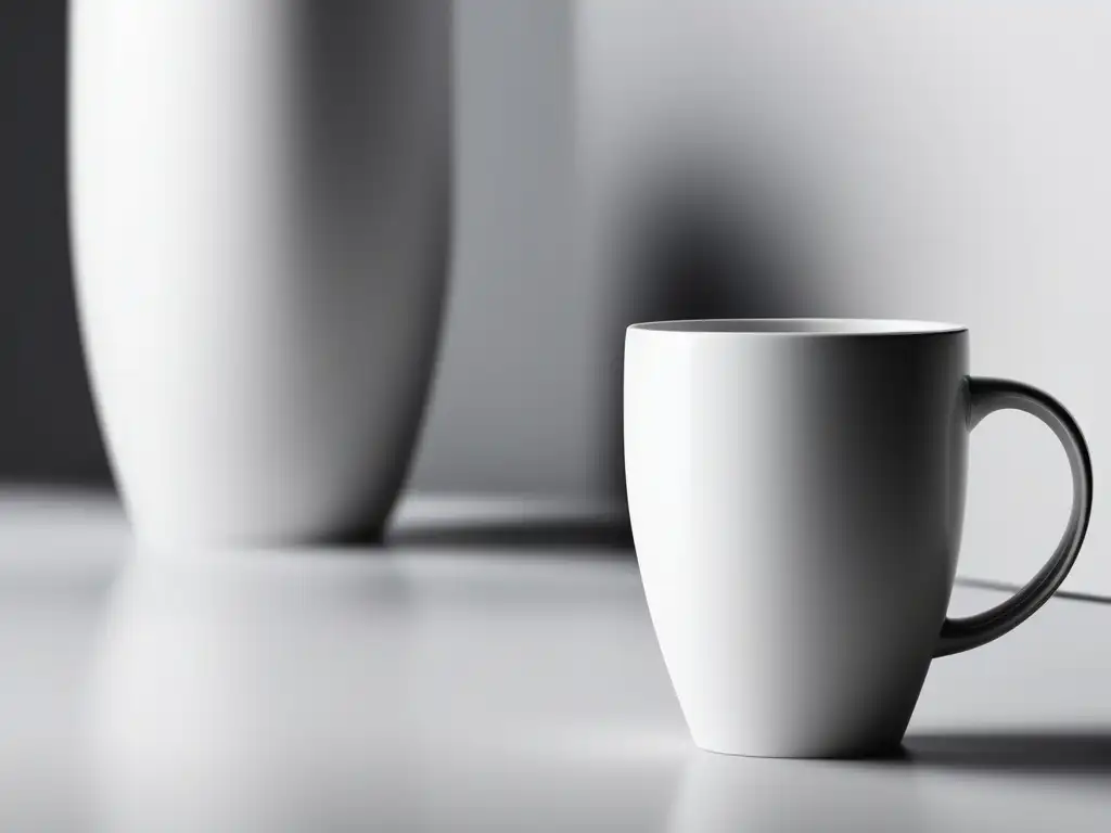 Imagen de taza de café minimalista con efectos de la cafeína en el estado de ánimo