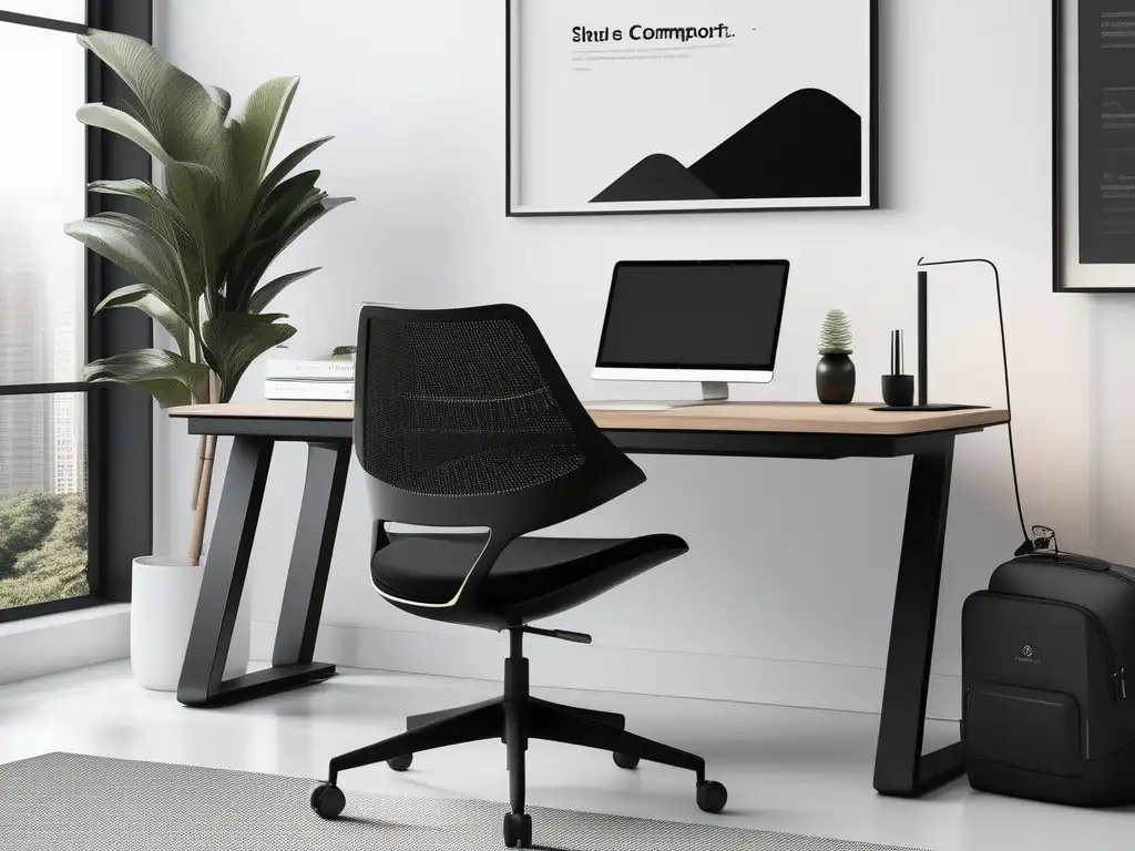 Espacio de trabajo minimalista con bienestar para emprendedores